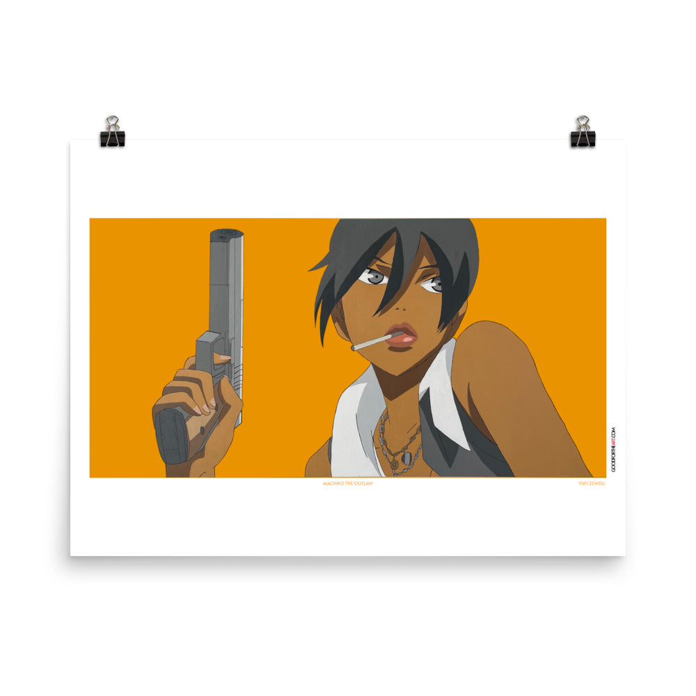 MACHIKO THE OUTLAW 18"x24" Poster Print