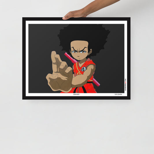 SON HUEY 18"x24" Framed Print [BLACK]